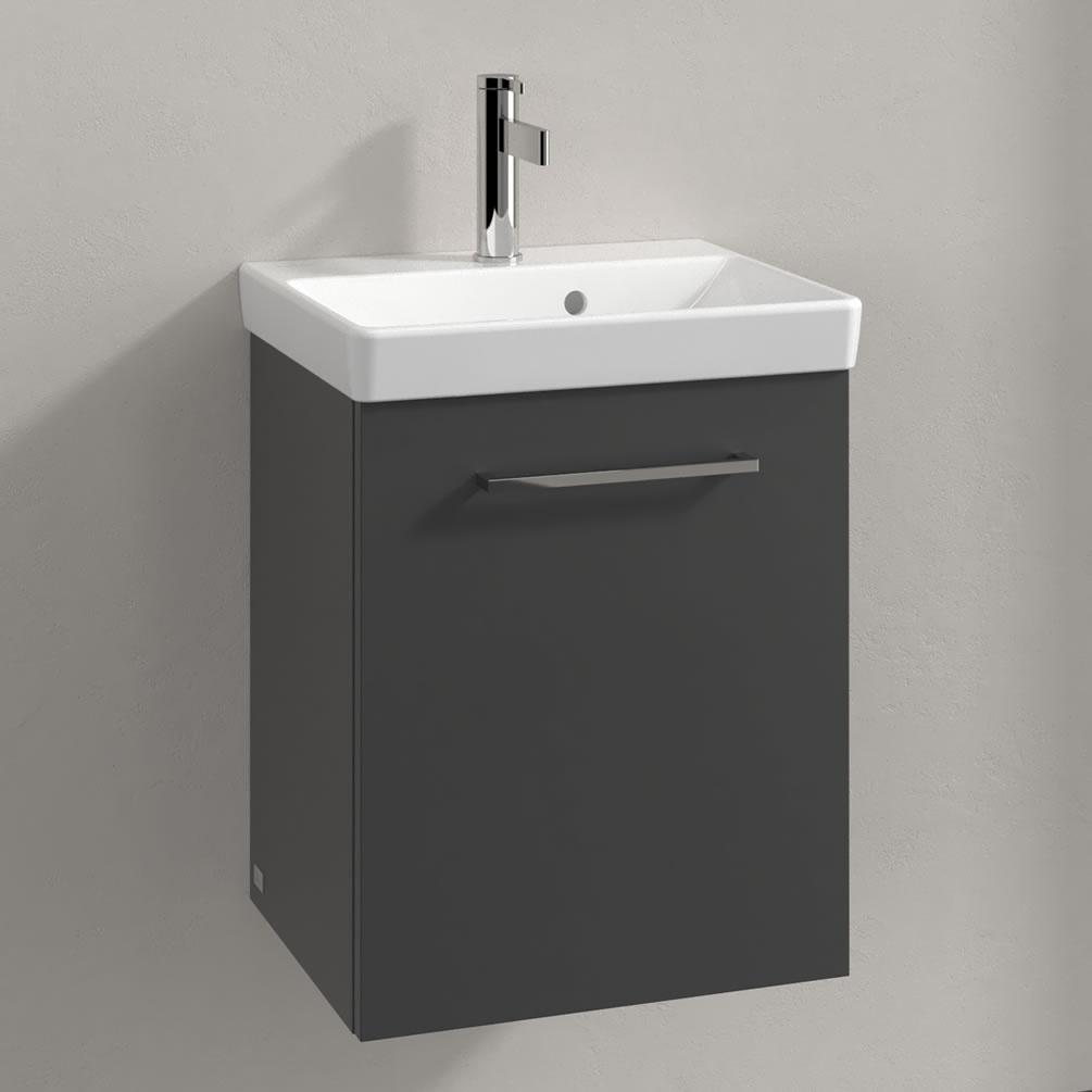 Lifestyle image of Villeroy & Boch Avento Graphite 450mm Wall-Hung Basin Vanity Unit